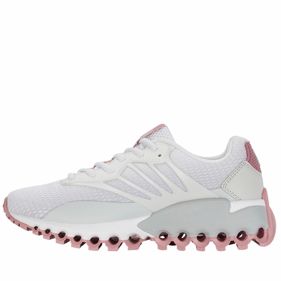 K-Swiss Women's White and Pink Sneakers tube sports - Picture 3 of 7